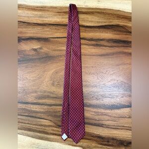Classic Burgundy Geometric Tie